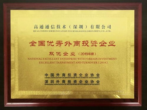 高通深圳公司获评“全国优秀外商投资企业”双优企业，助力高质量发展